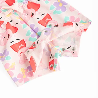 Cool Club, Salopeta rompers pentru fete, roz, imprimeu Peppa Pig