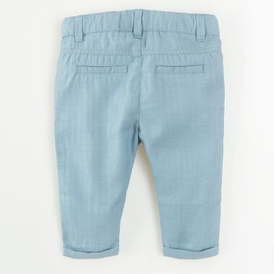 Cool Club, Set pentru baieti, body-camasa cu maneca lunga, vesta, pantaloni din material textil, papion, alb-albastru
