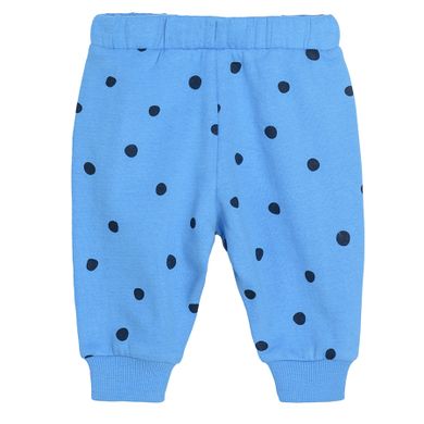 Cool Club, Set pentru fete, bluza, pantaloni trening, albastru, buline, imprimeu Jet' aime