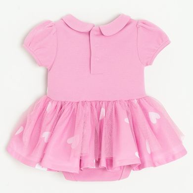 Cool Club, Set pentru fete, Body-rochie cu maneca scurta pentru fete, Bentita, roz, imprimeu Minnie Mouse