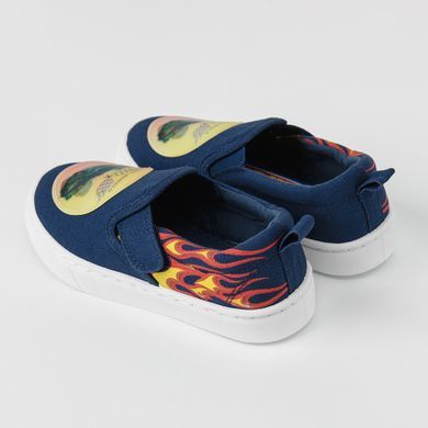 Cool Club, Tenisi tip slip on pentru baieti, bleumarin, imprimeu Hot Wheels