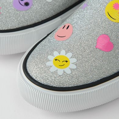 Cool Club, Tenisi tip slip on pentru fete, argintiu