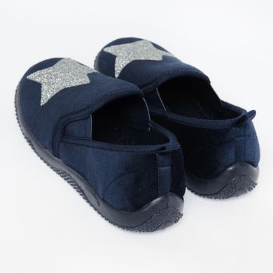 Cool Club, Tenisi tip slip on pentru fete, velur, albastru inchis, imprimeu stele