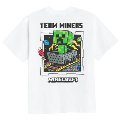 Cool Club, Tricou pentru baieti, alb, imprimeu Minecraft