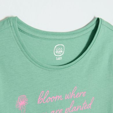 Cool Club, Tricou pentru fete, verde, ecru, set 2 buc.