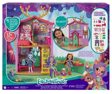 Enchantimals, Casa de caprioare, set de joaca cu figurina si papusa