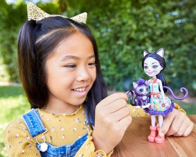 Enchantimals, Ciesta Cat si figurina, papusa cu accesorii