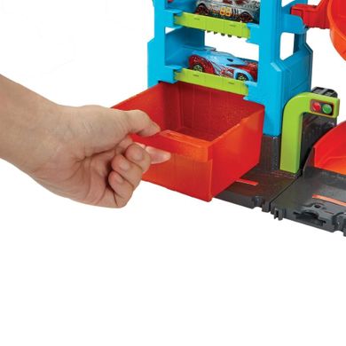 Hot Wheels City, Mega spalatorie auto intortocheata, set de piste