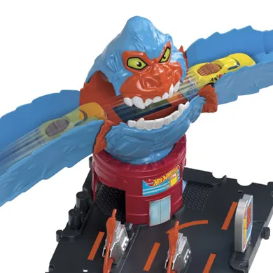 Hot Wheels City, Wreck & Ride Gorilla Attack, set de joaca cu masina