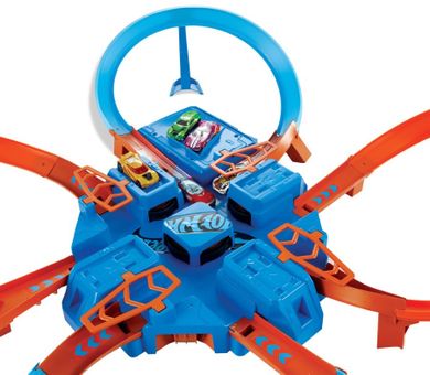 Hot Wheels, Criss Cross Crash Intersection Collision, set de joaca cu masina