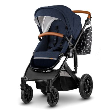 Kinderkraft, Prime, carucior multifunctional 3in1, bleumarin + geanta Mommy Bag