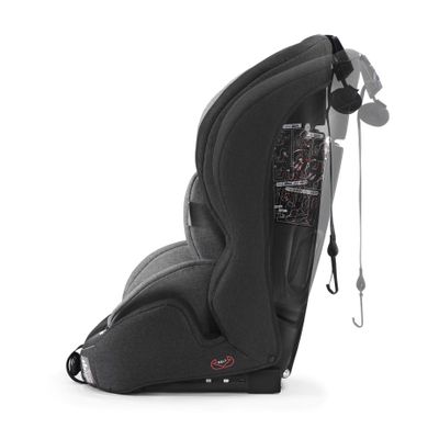 Kinderkraft, Safety Fix, scaun auto 9-36 kg, negru/gri