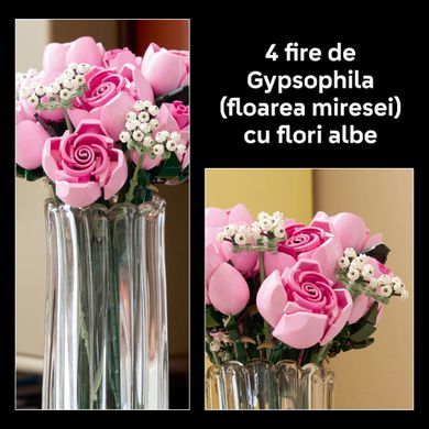 LEGO Botanicals, Buchet de trandafiri roz, 10374