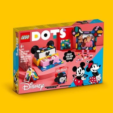 LEGO DOTS, Caseta Mickey Mouse si Minnie Mouse pentru proiecte scolare, 41964