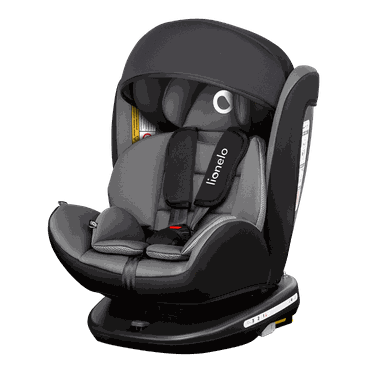 Lionelo, Bastiaan, scaun auto cu baza rotativa, Grey/Black