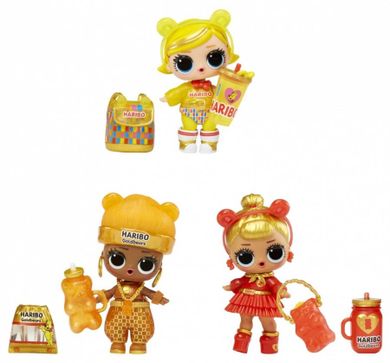 L.O.L. Surprise Loves Mini Sweets X Haribo, Goldbears, valiza si 3 papusi fashion