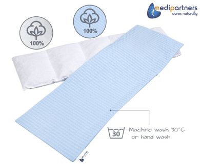 Medi Partners, perna termica cu samburi de visine, 5 compartimente, albastru, 20-60 cm