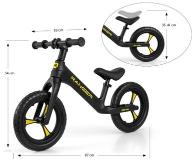 Milly Mally, bicicleta fara pedale, Ranger Black