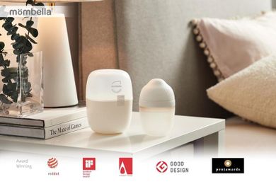 Mombella, Breast Shape, biberon anticolici pentru nou-nascuti din silicon, 210 ml, Ivory
