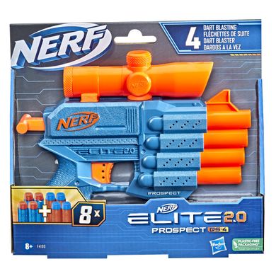 Nerf Elite 2.0, Prospect QS-4, blaster si 8 proiectile