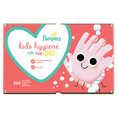 Pampers Hygiene On-The-Go, servetele umede, 9 pachete, 360 buc.