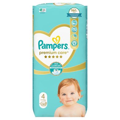 Pampers Premium Care, scutece marimea 4, 9-14 kg, 52 buc.