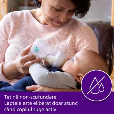 Philips Avent, Natural, Response, set: 2 biberon 260 ml si 2 tetine ultra moi, 0-6 luni, SCD837/11