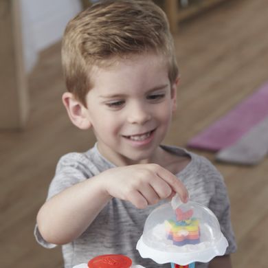 Play-Doh, Rainbow Cake Party, 7 cutie si accesorii, set creativ