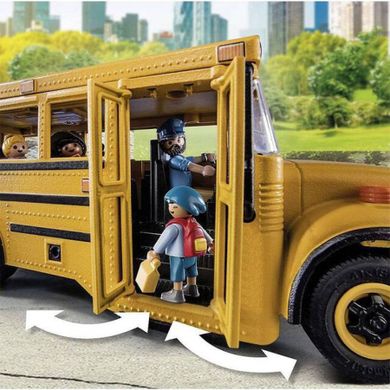 Playmobil, City Life, Autobuz scolar: US School Bus, set de joaca, 71094