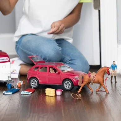 Schleich, Horse Club, Aventura cu masina si remorca pentru cal, set, 42535