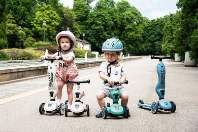 Scoot & Ride, Highwaykick 1, vehicul fara pedale si trotineta 2 in 1, Rose