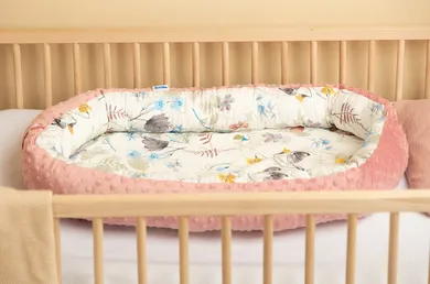 Sensillo, Minky, Retro, babynest, roz, 70-30 cm