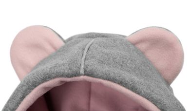 Sensillo, poncho pentru scaun auto, gri melange, roz