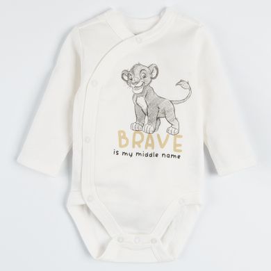 Set pentru baieti, Caciula, Body cu maneca lunga, Pijama tip salopeta, mix de culori, imprimeu Lion King