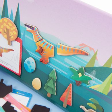 Smiki, Dinozauri, puzzle magnetic, 68 elemente