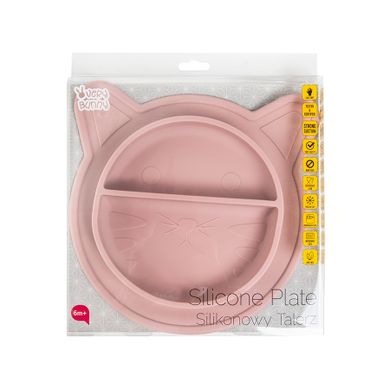 Smiki, Pisica, farfurie din silicon, roz