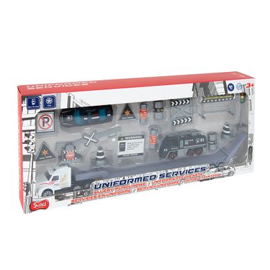 Smiki, Sevicii de interventie, Politia, set de vehicule cu accesorii