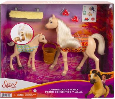 Spirit: Cu sufletul liber, 2 figurine cai fara papusi, set de joaca