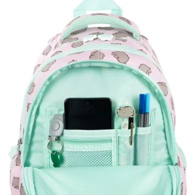 St.Majewski, Pusheen, rucsac pentru scoala, cu 4 compartimente, Pink