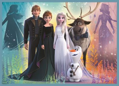 Trefl, Frozen 2, Lumea uimitoare a Frozen, puzzle 4in1, 71 piese