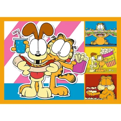Trefl, Garfield loves lasagna, puzzle 4in1, 54+48+35+70 piese
