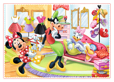 Trefl, Minnie Mouse, Minnie cu prietenii sai, puzzle 4in1, 71 piese