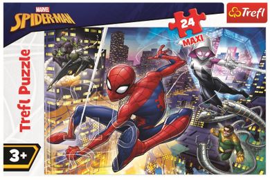 Trefl, Spider-Man, Maxi, Spider-Man neinfricat, puzzle, 24 piese