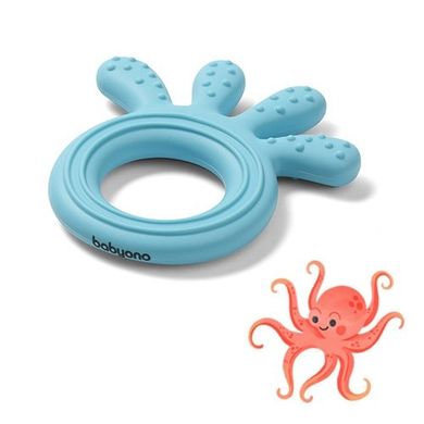 BabyOno, Octopus, jucarie pentru dentitie din silicon, albastru