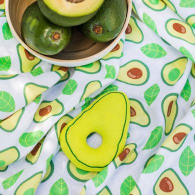 BabyOno, scutece de infasat muselina cu zornaitoare, din bambus, avocado