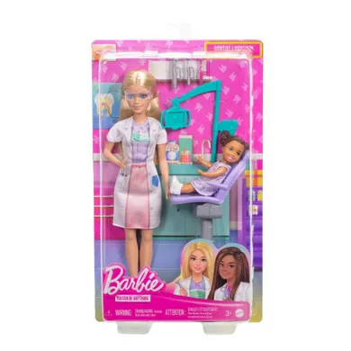 Barbie, Cariera, Dentista, set de joaca cu 2 papusi si accesorii
