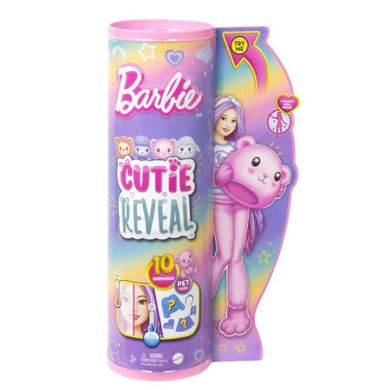 Barbie, Cutie Reveal, papusa ursulet si accesorii