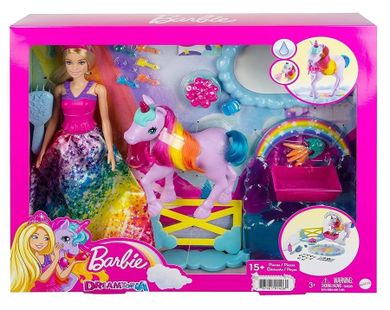 Barbie, Dreamtopia, Printesa si unicorn, set de joaca cu papusa si accesorii