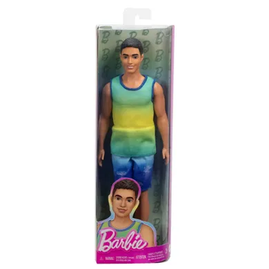 Barbie, Ken Fashionistas, t-shirt albastru-verde, papusa