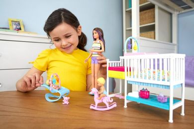 Barbie, Skipper, set de joaca cu papusa, figurine si accesorii